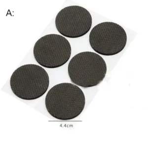 4.4 cm Black Textured Self-Adhesive Rubber Pads Anti-Slip Furniture Feet