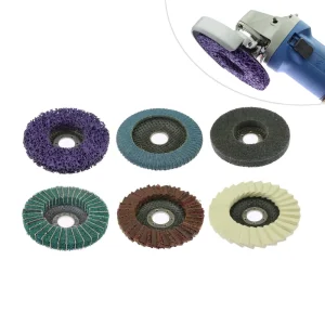 4.5″ 115mm Angle Grinder Flap Grinding Discs Abrasive Wheels Non woven Nylon Fiber Zirconia Felt Poly Strip