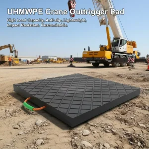 40 mm Frost-Resistant UHMWPE Crane Mat for Concrete Pump Stabilizing Foot