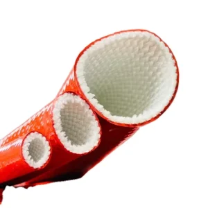 40mm Red Oxide Silicone Coated Glass Fire Protection Sleeving