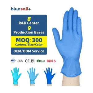 4mil Medical Nitrile Examination Gloves Latex Free Waterproof Non slip Disposable Ice Blue Powder Free Nitrile Gloves for Dental