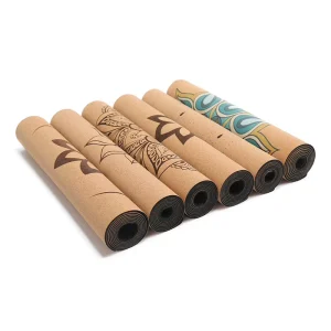 4mm Thick Cork Rubber/TPE Eco Friendly Yoga Mat Non Slip Wear Resistant Natural Elements
