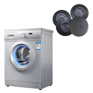 4pcs Black Rubber Leg Anti-Vibration Non-Slip Washing Machine Shock-Absorbing Pads