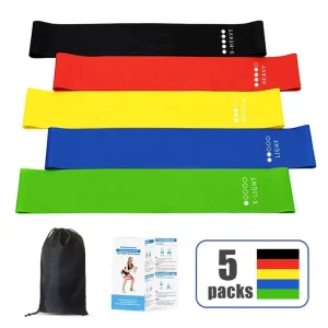 5 Colors Yoga Resistance Rubber Bands Indoor Outdoor Fitness Equipment 0.35mm 1.1mm Pilates Sport Training Workout Elastic Bands