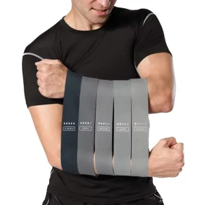 5 Pieces Gradient Color TPE Material Elastic Bands Squat Elastic Rings Hip Tension Bands Yoga Resistance Bands Fitness Training