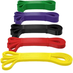 5 Set Heavy Exercise Latex Loop Resistance Bands Pull up Aid Bands for Strength and Stretch Fitness