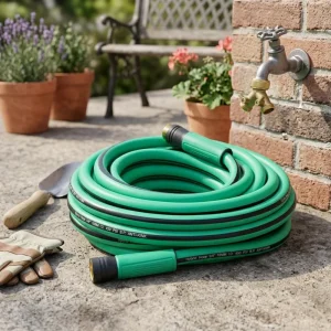 50 Feet High-Pressure PVC Braided Garden Pipe Portable Flexible Hose for Home Gardening Work