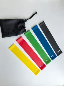 5PCS Exercise Bands with Different Resistance Levels Latex Elastic Rubber Band for Fitness 5LBS 45LBS