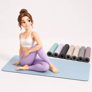 5mm High Precision Bespoke Print Sweat Activated Anti Slip Professional Studio Practice Polyurethane Natural Rubber Yoga Mat