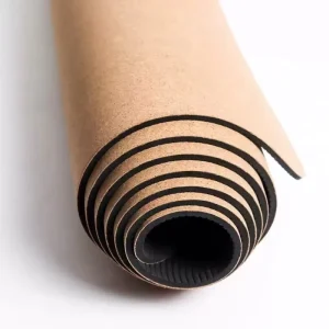 5mm Natural Rubber Cork Yoga Mat Comfortable Sweat Absorbent Easy Clean Exercise Mat