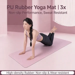 5mm Natural Rubber PU Yoga Mat Anti Slip Custom Logo Sports Exercise Mat for Yoga Studio Fitness Training