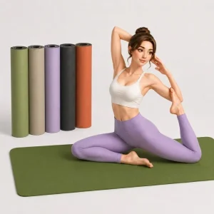 5mm Non Slip Wear Resistant Shock Absorbing Waterproof Luxury Fitness Pilates Travel PU Frosted Natural Rubber Matte Yoga Mats