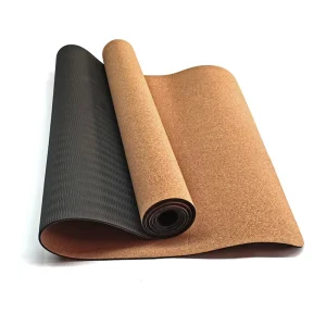 5mm Thick Eco-Friendly Cork Yoga Mat Custom Printed Pilates Gym Fitness Natural Rubber Non-Slip Surface Yoga Mat