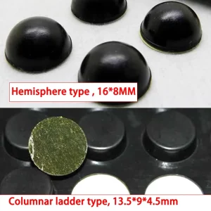 5pcs Audio Speaker Amplifier Shock-Absorbing Rubber Feet Pads Self-Adhesive 13.5*9*4.5mm 16*8mm