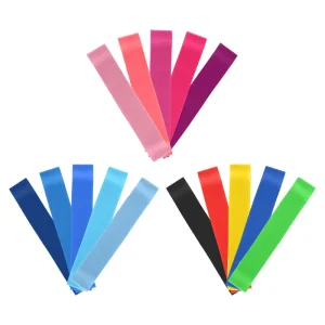 5pcs Elastic Band Resistance Loop Set for Exercise Yoga Fitness Home Use Rubber Band Workout Tool
