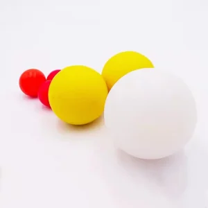 60mm Leather Back Soft Ball Elastic Solid Ball Natural Rubber Vibrating Screen for Anti blocking Silicone Ball