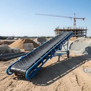 6m 8m 10m 12m 15m Movable Belt Conveyor System for Block Machine Sand Gravel Aggregate Bags