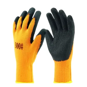 7 10 Gauge Latex Crepe Semi rubber Gloves Breathable Wrinkle Anti slip and Wear resistant Field Work Gloves