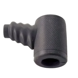 7/16 DIN Right-Angle RF Coaxial Connector for 1/2-Inch Superflexible Cable Waterproof Rubber Boot Shield