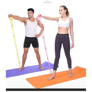 7 Ring TPE Loop Exercise Band Stretch Resistance Sports Workout Physical Therapy for Back Foot Leg Hand Stretcher Arm Exerciser