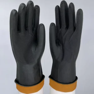 70g Rubber Black Industrial Gloves Cleaning Latex Gloves Waterproof Dish Washing Rubber Gloves
