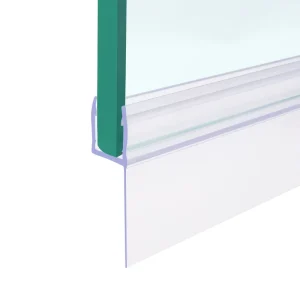 716064 Flexible Clear Aluminum Shower Room Door Bottom and Corner Brush Seal Strip