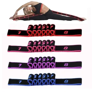 8 Loop Gymnastics Latin Dance Exercise Training Stretching Bands Yoga Pilates High Elastic Durable Body Slimming Fitness