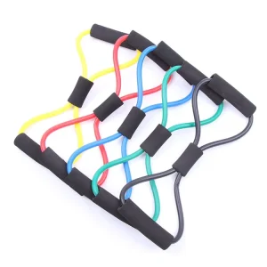 8 Shaped Pull Rope Toning Tubes Yoga Pilates Resistance Band Set High Elastic Latex Rubber Sport Fitness Gym Exercise Equipment