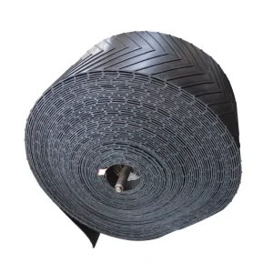 800mm Width Chevron Pattern Reinforced Rubber Conveyor Belt for Inclined Conveying