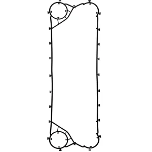 AK20 Plate Heat Exchanger Gasket EPDM Rubber Sealing for Boat Applications Black 70 Shore High Temperature Resistance