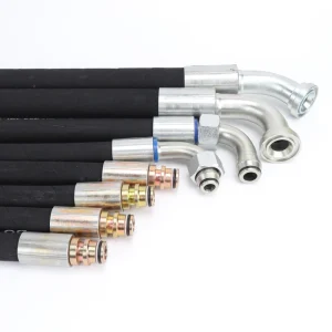 Abrasion Resistant 4SP Hydraulic Hose Assembly with Crimped Fitting, High Pressure Steel Wire Spiral Rubber Oil Pipe