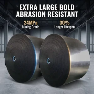 Abrasion Resistant Rubber Conveyor Belting 24MPa for Gold & Copper Mine Primary Crusher Feeders
