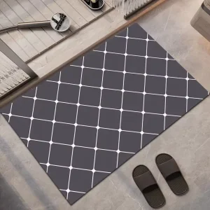 Absorbent Bathroom Bath Mat Anti Slip Quick Drying Shower Rug for Kitchen, Entrance, and Bathtub