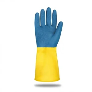 Acid-Alkali Resistant Natural Rubber Latex Gloves Waterproof Durable Labor Protection Customizable Model 8766 Industrial