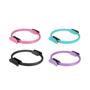 Adjustable Pilates Ring Magic Circle with Resistance Bands Portable Yoga Fitness Equipment for Home Gym Core Training