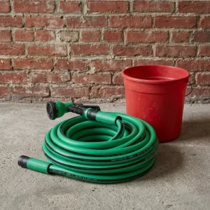 All Weather Resistant Garden Hose with Spray Nozzle Portable Water Tube for Outdoor Yard Daily Irrigation
