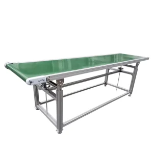 Aluminium Profile Chain Automatic Belt Conveyor with Green PVC Belt for Appliance Assembly Line Modular Conveyor 380V