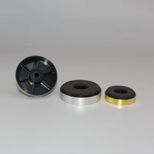 Amp Foot Pads with Shock-Absorbing Bumpers for Audio Speakers and Amplifiers