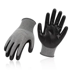 Anti Skid Sandy Nitrile Coated Labor Protection Gear Abrasion Resistant Construction Mechanical Maintenance Work Safety Gloves