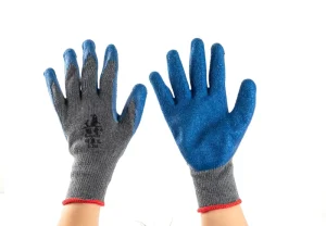 Anti Slip Cut Resistant Grain Texture Customizable Rubber Work Gloves Nitrile Coated Safety Gloves