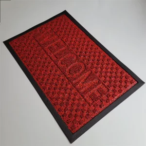Anti Slip Home Use Entrance Door Mat with Rib Pattern Washable Puzzle Jacquard Design Rubber Backed Tapis De Porte