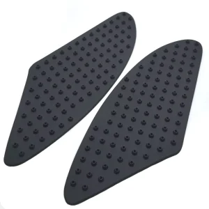 Anti Slip Motorcycle Fuel Tank Side Rubber Pads Knee Grip Protectors Premium Stickers Black Transparent Custom Size for
