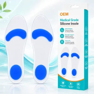 Anti Slip Multi Density Silicone Gel Heel Pressure Relief Comfort Orthotic Silicone Shoe Pad Inserts Insole