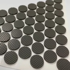 Anti-Slip Silicone Foot Pads, Black Mesh, Self-Adhesive, Gray, Custom Cutting Service