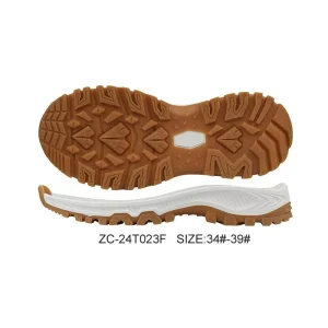 Anti Slip and Durable PU Rubber Soles China Manufacturing for Casual Sneakers and Shoes with Leather Material