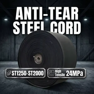 Anti-Tear Steel Cord Conveyor Belt ST1250 ST2000 for Open-pit Mining & Long Distance Transit
