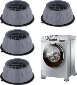 Anti-Vibration Pads for Washing Machine Supports Set of 4 Rubber Washer Dryer Non-Slip Shock- and Noise-Reducing Foot Mats