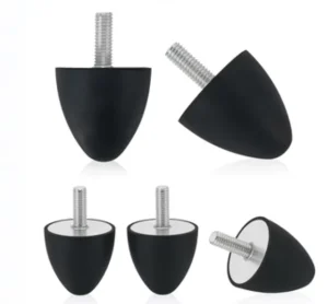 Anti-Vibration Rubber Foot Pad with Metal Core and Screw Mount for CNC Machines, Generators, and Compressors