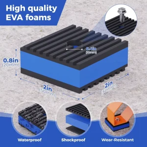 Anti Vibration Rubber Pads 2″x2″x7 8″ Shock Absorbing Isolation Feet for Compressors Washers HVAC & Equipment 4 PCS
