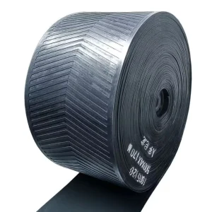 Anti slip Concave Herringbone Rubber Conveyor Belt Multi angle Inclined Transport Belt